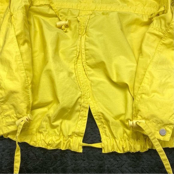 Eileen Fisher Anorak Rain Jacket Women’s SP Yellow Double Zipper Pockets - Picture 5 of 15